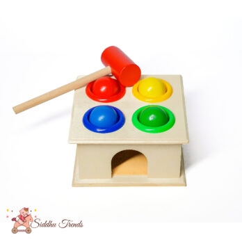 Wooden Hammer Ball Toy – Color Sorting & Coordination Game for Kids
