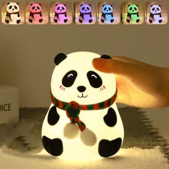 Rechargeable Silicone Panda Night Light for Kids | 7-Color LED Changing Lamp |Adorable Room Decor & Gift for Toddlers, Teens, &... (Copy)