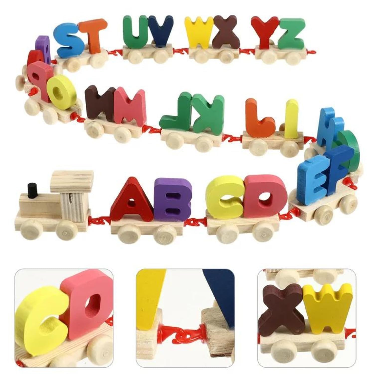 "Wooden Alphabet Learning Train – A to Z" - Image 6
