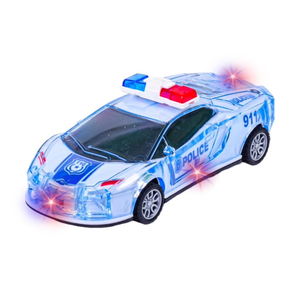 LED Police Supercar Toy for Kids – Light-Up 911 Patrol Car