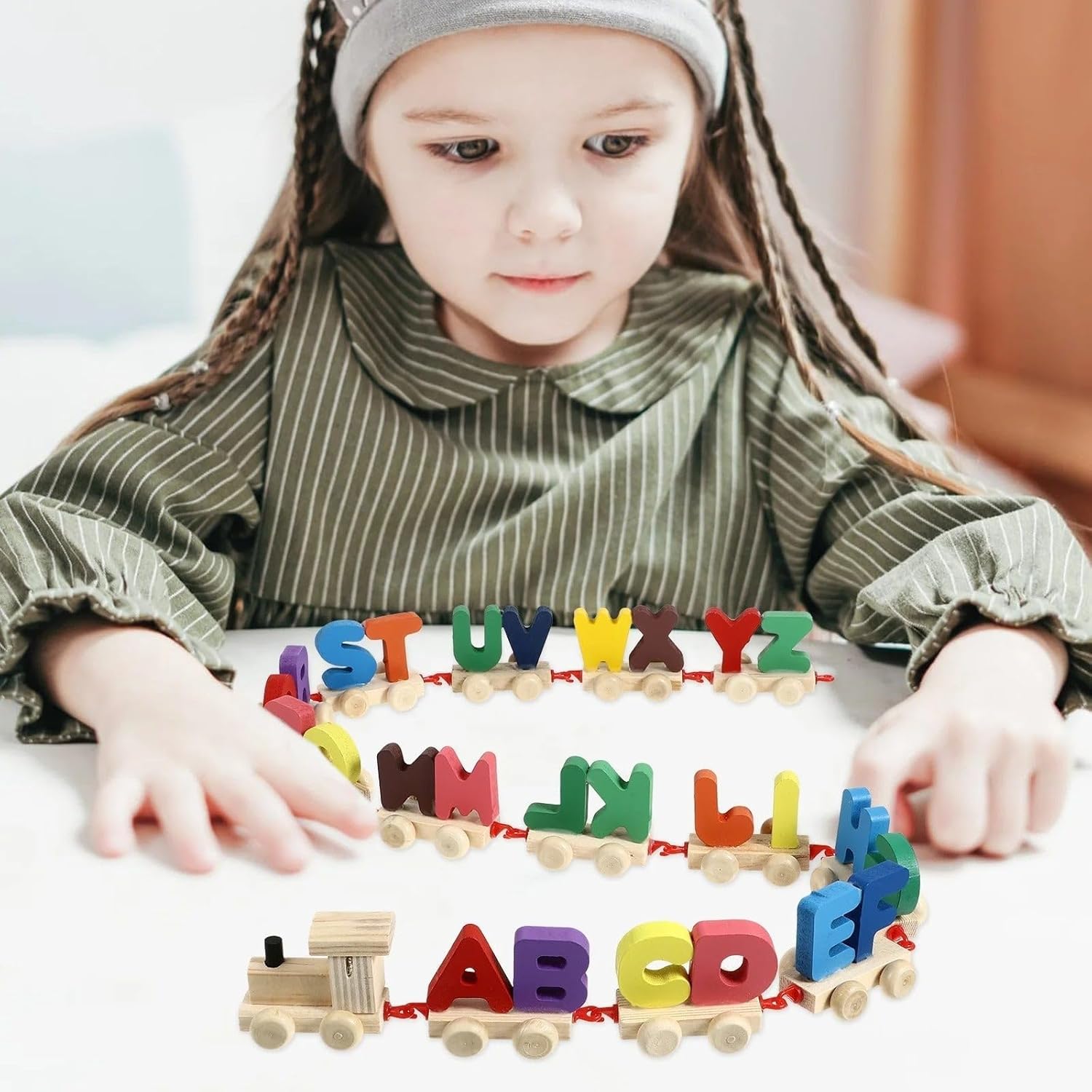 "Wooden Alphabet Learning Train – A to Z" - Image 2