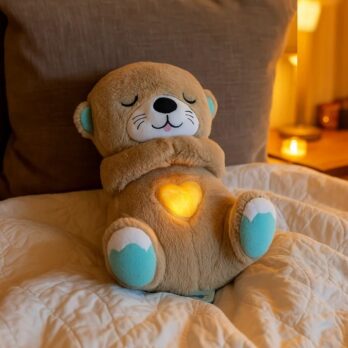 Teddy Bear Plush Toy for Kids with Simulated Breathing, Soft Glowing Nightlight & Soothing Music - Ultra-Soft Sleep Companion for Babies, Toddlers & Kids - Color As Per Stock