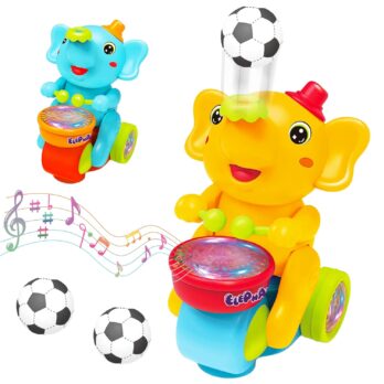 Elephant Levitating Ball Toy for Kids with Flashing LED Lights and Music